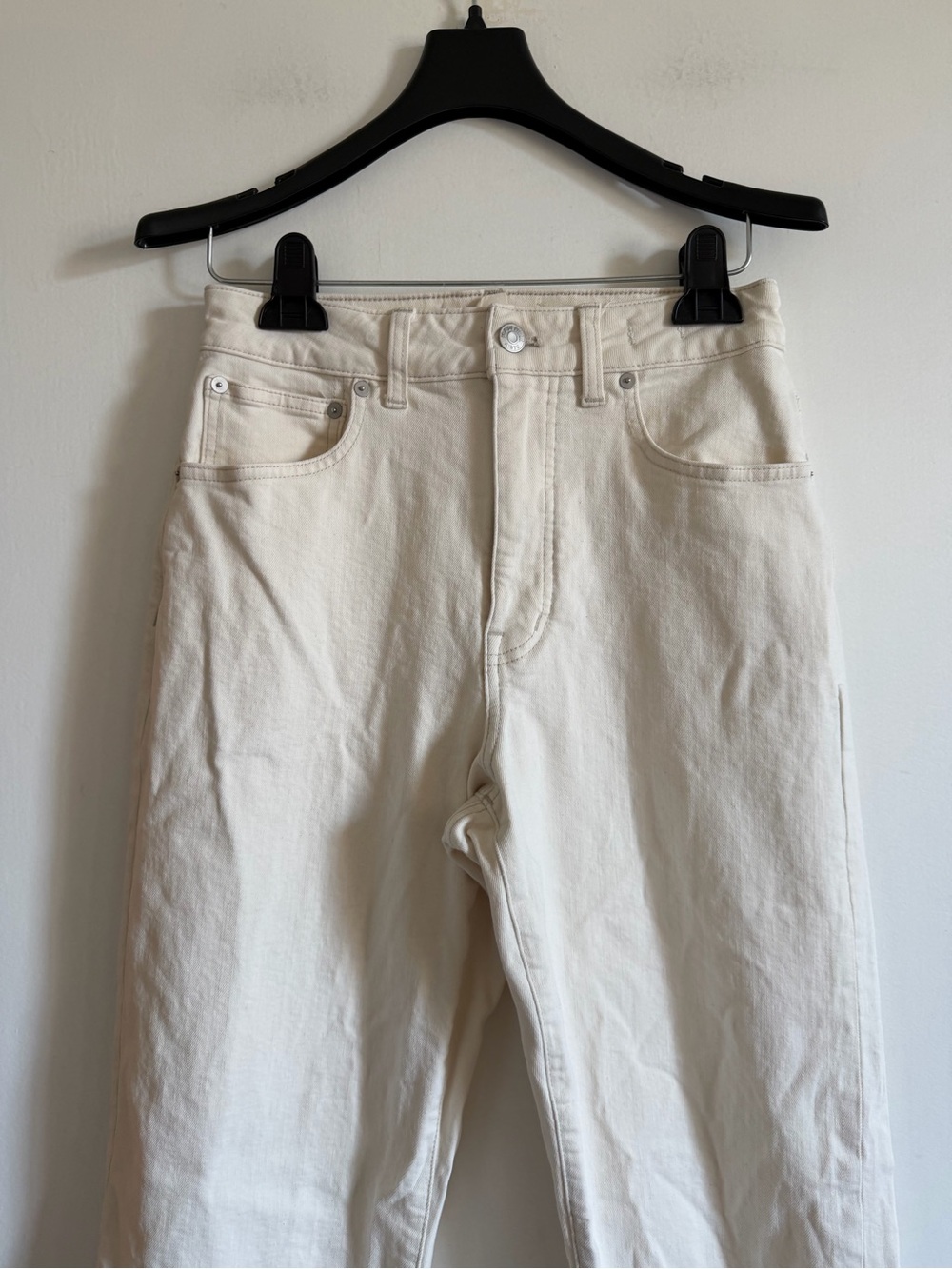 Madewell ‘Vintage Canvas’ Off White The Curvy ‘90s Straight Jean size 27 EUC - Picture 8 of 13